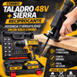 Combo Taladro Inalámbrico 48V + Sierra Sable Recíproca