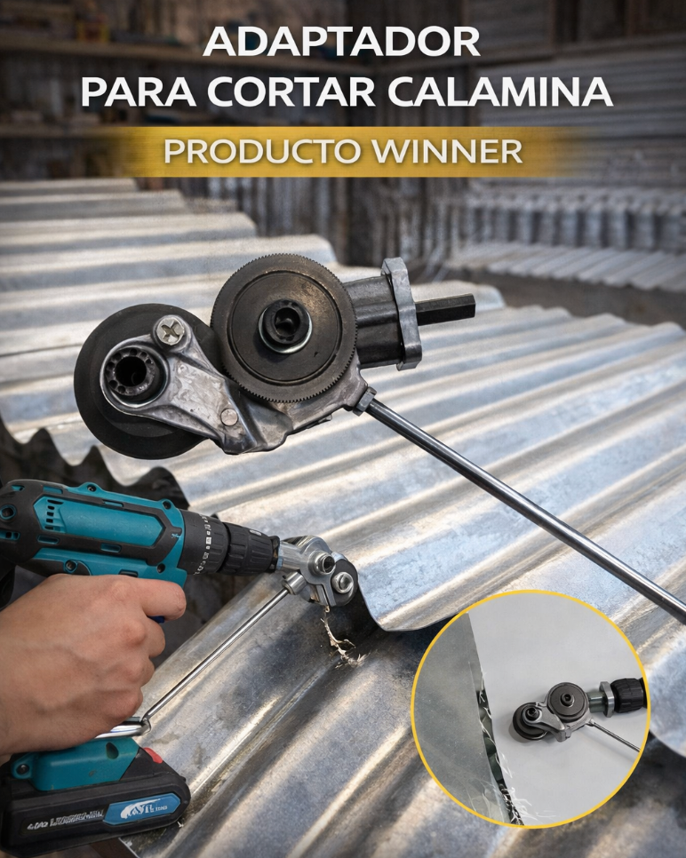 Adaptador Cortador de Calamina para Taladro – Corte Preciso y Rápido